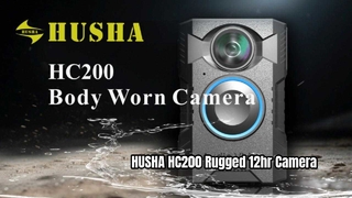 HUSHA HC200 बॉडी कैमरा मजबूत 12 घंटे की रिकॉर्डिंग